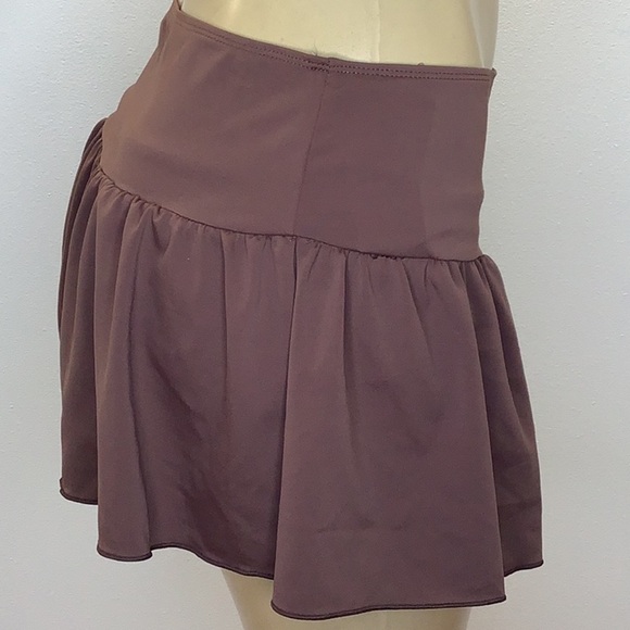 Banish brown mini spandex ruffle skirt size xtra large New With Tags - Picture 2 of 3